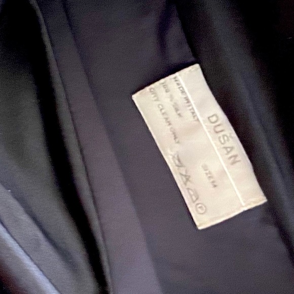 Dasun Navy Blue Silk High Neck Top - Picture 6 of 6